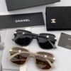CHANEL 2025 Official Early Spring New Arrival, Popular Style Worn by Many Celebrities – Chanel New Large Frame Pearl-Pattern Polarized Sunglasses, Polarel Ultra-Clear Polarized Sunglasses