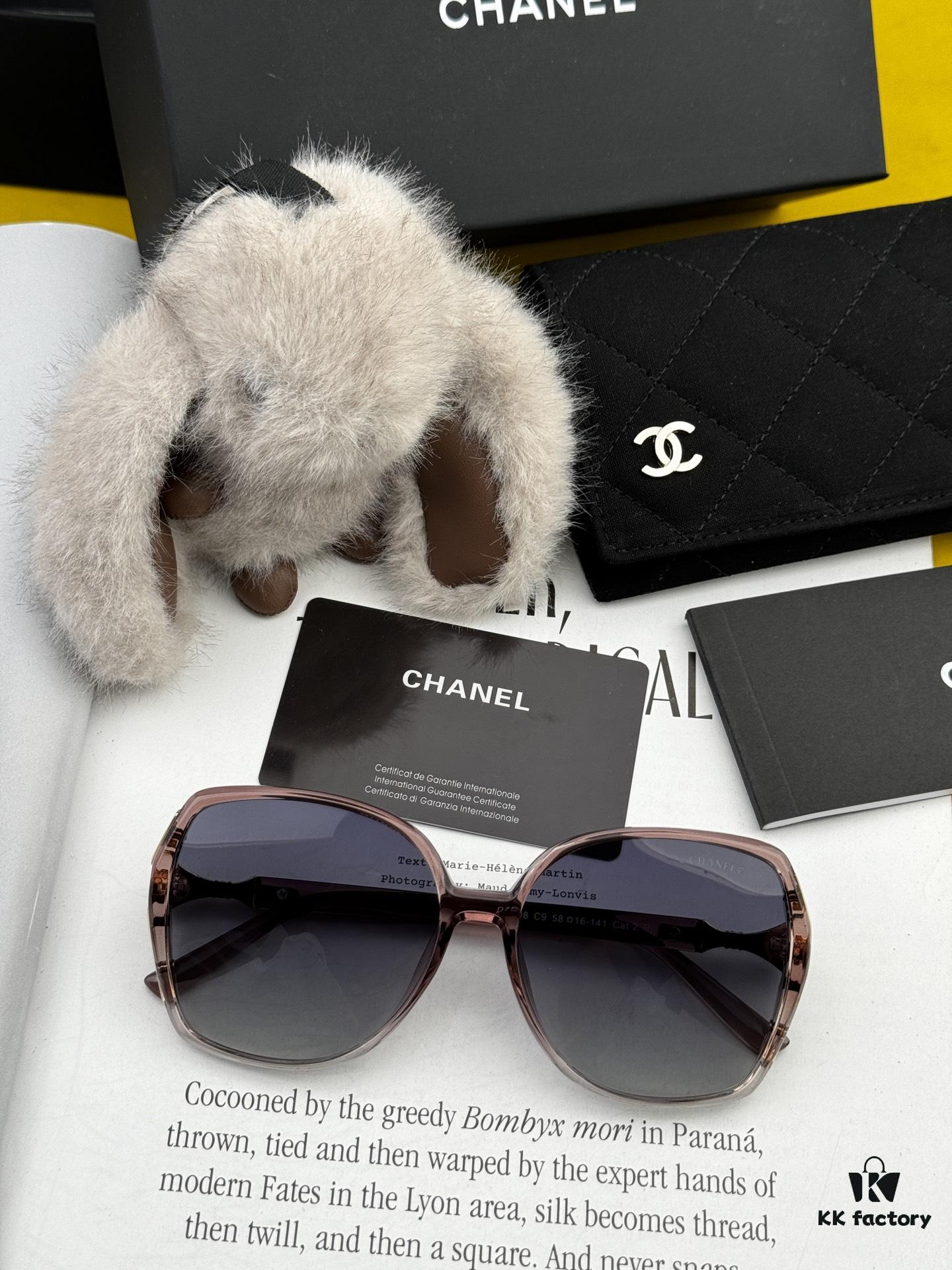 CHANEL 2025 New Arrival Trendy Fashion Square Sunglasses for Women, High-Definition Thick Polarized UV Protection Shades, Comfortable Wear, Influencer Favorite TR Frame Sunglasses Model CH1750