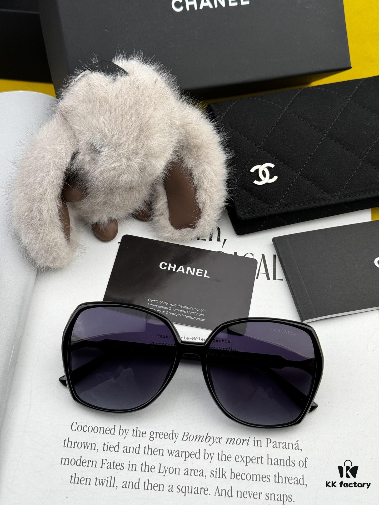CHANEL 2025 New Arrival Trendy Fashion Square Sunglasses for Women, High-Definition Thick Polarized UV Protection Shades, Comfortable Wear, Influencer Favorite TR Frame Sunglasses Model CH1750