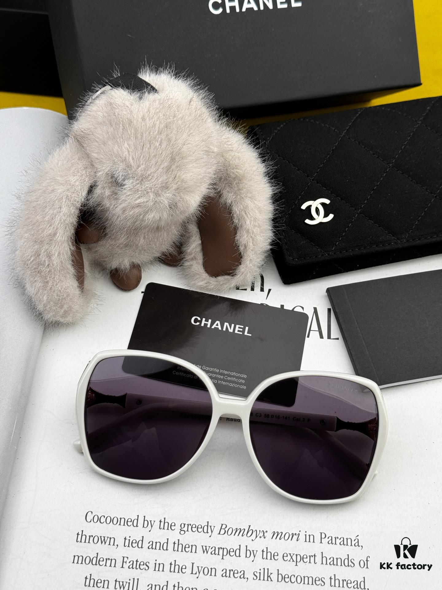 CHANEL 2025 New Arrival Trendy Fashion Square Sunglasses for Women, High-Definition Thick Polarized UV Protection Shades, Comfortable Wear, Influencer Favorite TR Frame Sunglasses Model CH1750