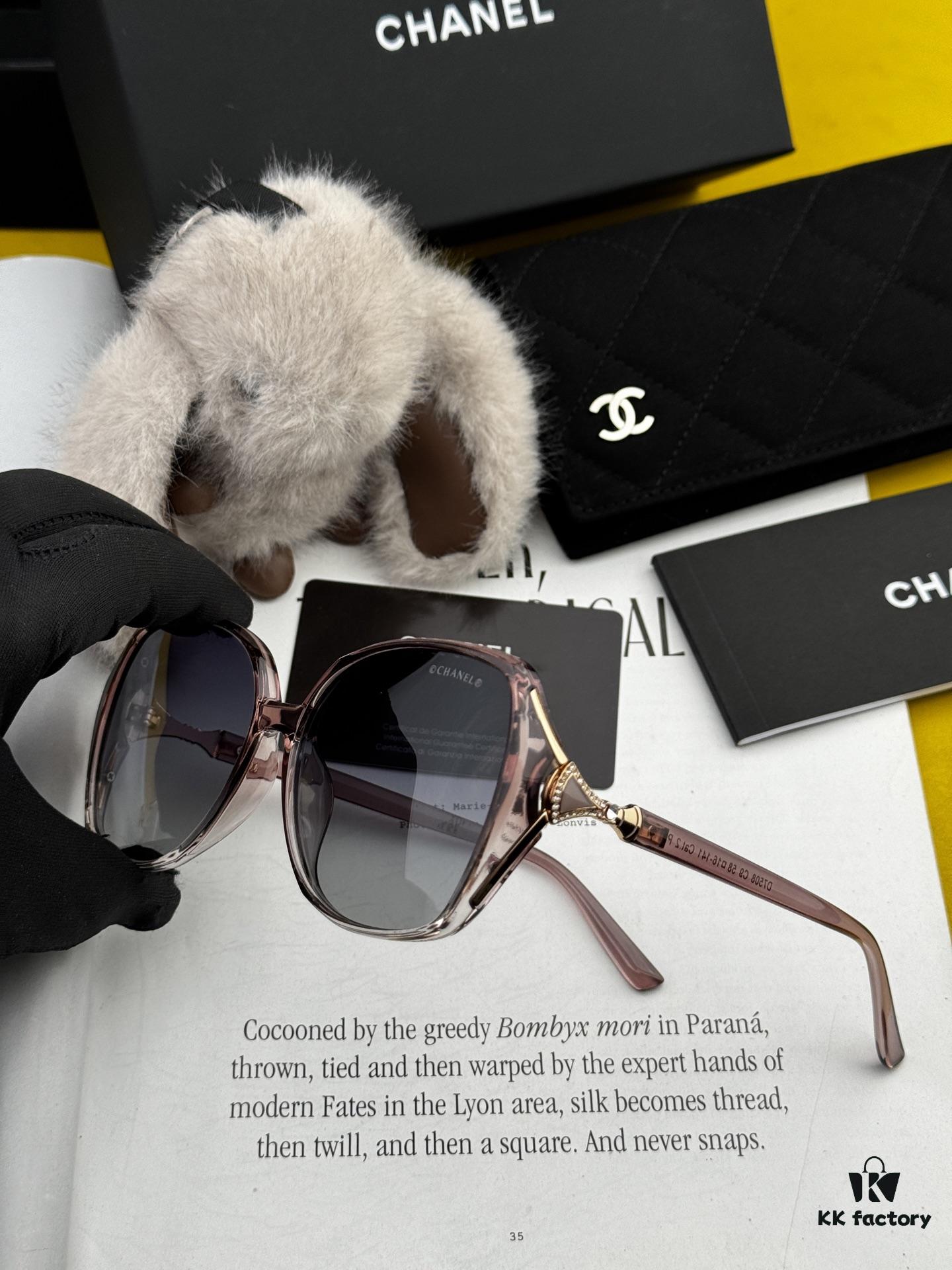 CHANEL 2025 New Arrival Trendy Fashion Square Sunglasses for Women, High-Definition Thick Polarized UV Protection Shades, Comfortable Wear, Influencer Favorite TR Frame Sunglasses Model CH1750