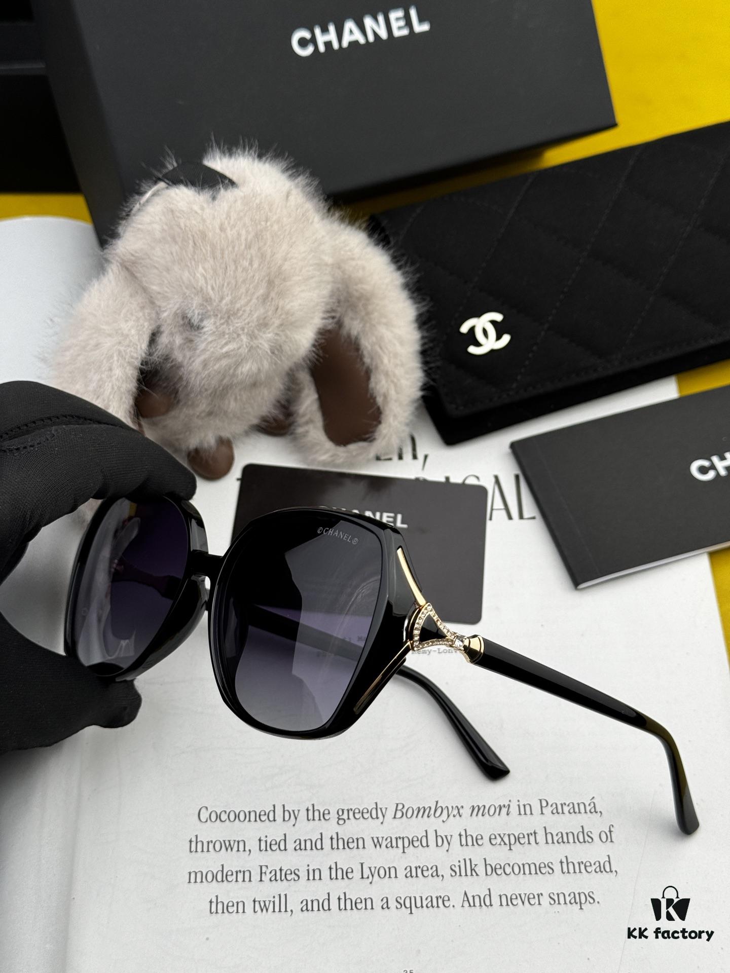 CHANEL 2025 New Arrival Trendy Fashion Square Sunglasses for Women, High-Definition Thick Polarized UV Protection Shades, Comfortable Wear, Influencer Favorite TR Frame Sunglasses Model CH1750