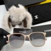 New CHANEL Square Sunglasses with Pearl Accents and Metallic Bridge