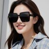 CHANEL 2025 New Arrival Trendy Fashion Square Sunglasses for Women, High-Definition Thick Polarized UV Protection Sunglasses, Comfortable Wear, Influencer Favorite Style 🕶️