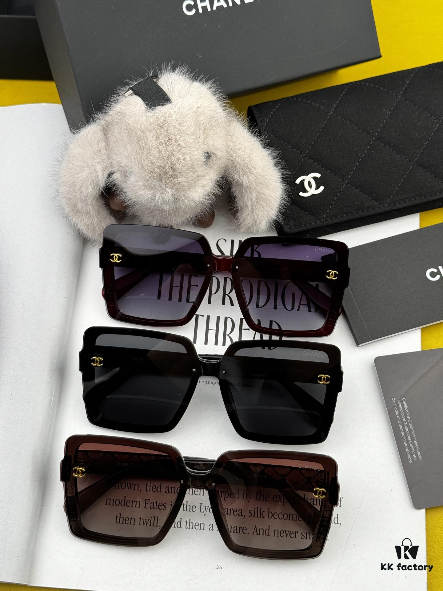 CHANEL 2025 New Arrival Trendy Fashion Square Sunglasses for Women, High-Definition Thick Polarized UV Protection Sunglasses, Comfortable Wear, Influencer Favorite Style 🕶️