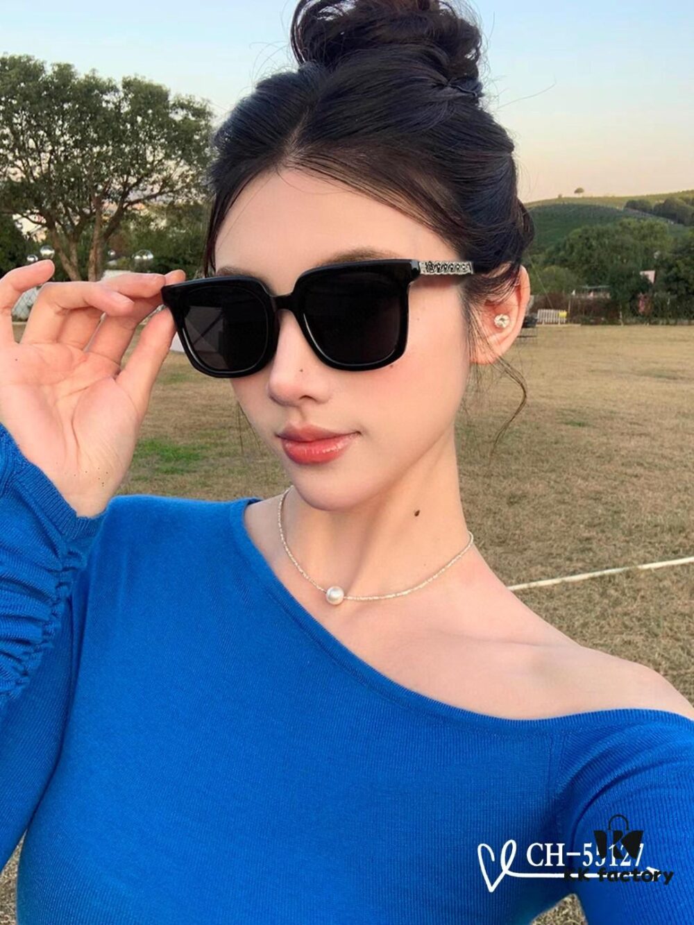 CHANEL France - New Lightweight Fashion Sunglasses with Polarized HD Lenses, TR Frame for Comfortable All-Day Wear, Perfect for Travel and Driving