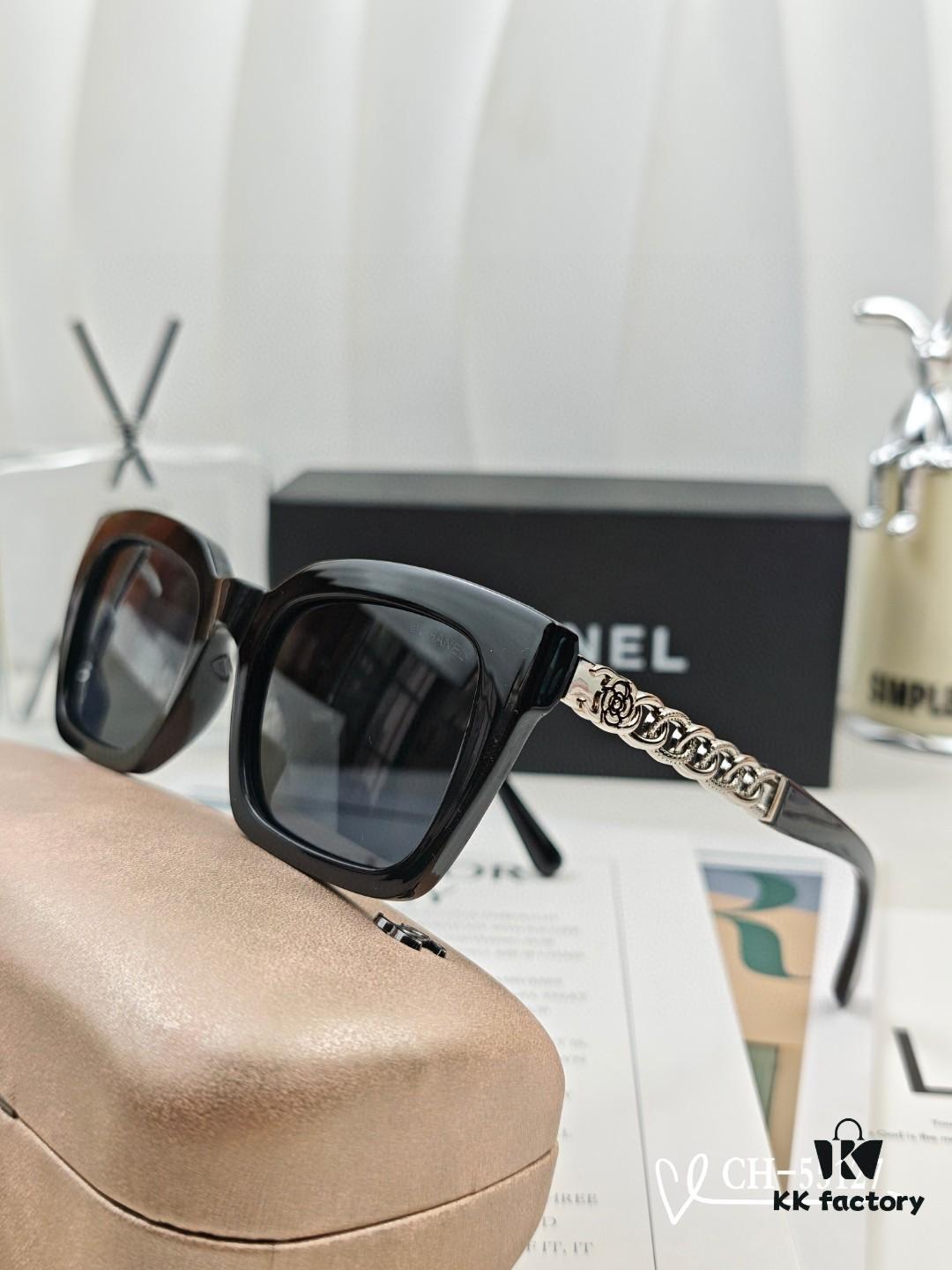 CHANEL France - New Lightweight Fashion Sunglasses with Polarized HD Lenses, TR Frame for Comfortable All-Day Wear, Perfect for Travel and Driving