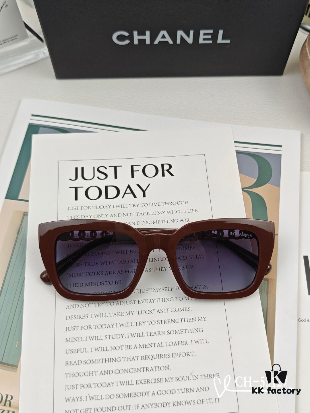 CHANEL France - New Lightweight Fashion Sunglasses with Polarized HD Lenses, TR Frame for Comfortable All-Day Wear, Perfect for Travel and Driving