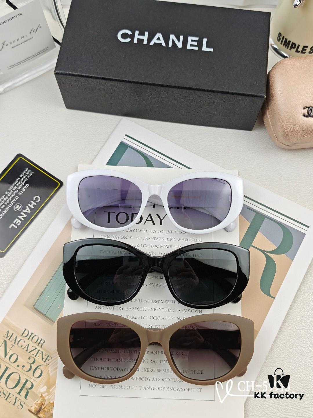 CHANEL France - New Little Chanel Sunglasses with Polarized HD Lenses, TR Frame Lightweight and Comfortable, Size 63-17-140