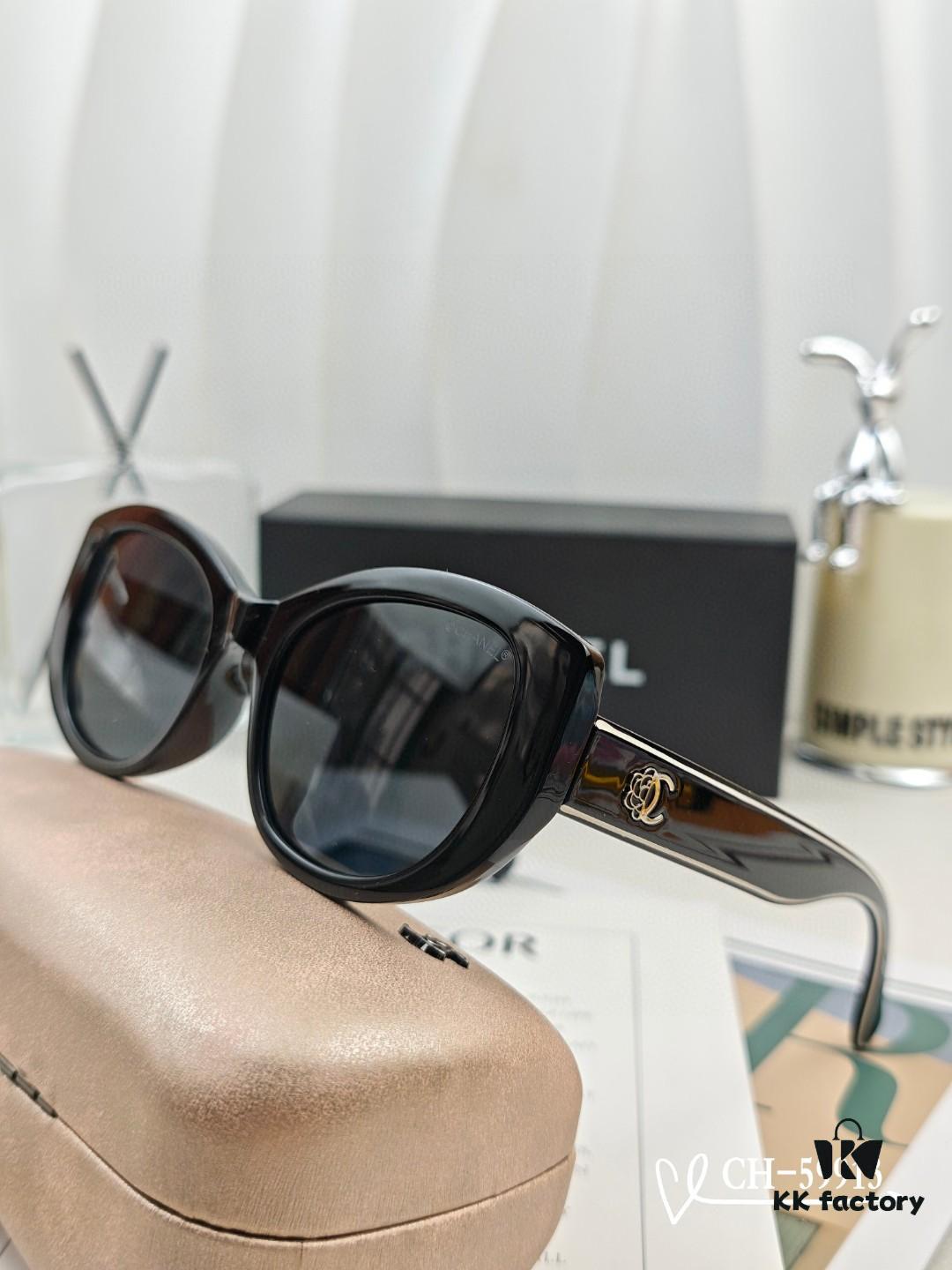 CHANEL France - New Little Chanel Sunglasses with Polarized HD Lenses, TR Frame Lightweight and Comfortable, Size 63-17-140