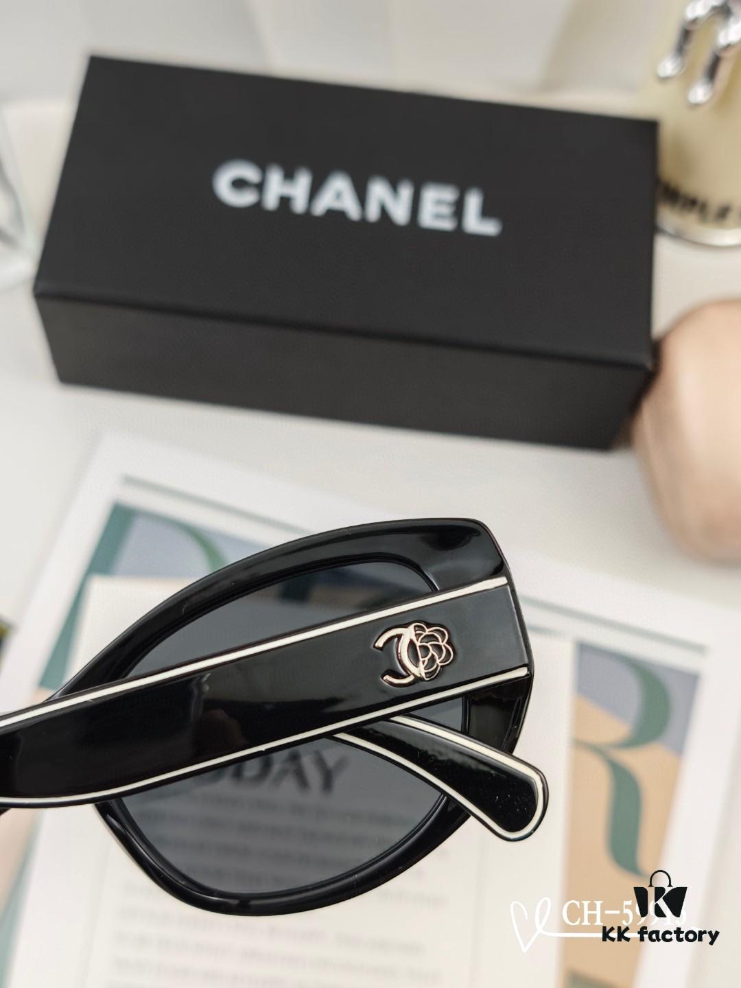 CHANEL France - New Little Chanel Sunglasses with Polarized HD Lenses, TR Frame Lightweight and Comfortable, Size 63-17-140