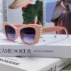 Chanel Natural Light Pink Pearl-Embellished Frame Trendy Fashion Women's Luxury Square Sunglasses