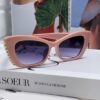 Chanel Natural Light Pink Pearl-Embellished Frame Trendy Fashion Women's Luxury Square Sunglasses