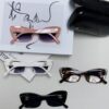 Chanel Natural Light Pink Pearl-Embellished Frame Trendy Fashion Women's Luxury Square Sunglasses