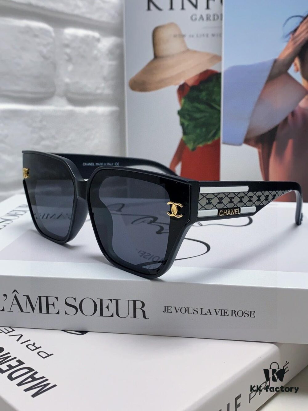 CHANEL 2025 Small Fragrance Style HD Anti-Ultraviolet Sunglasses for Women, Fashionable Oversized Korean-style Sun Glasses, Celebrity-Inspired Eyewear