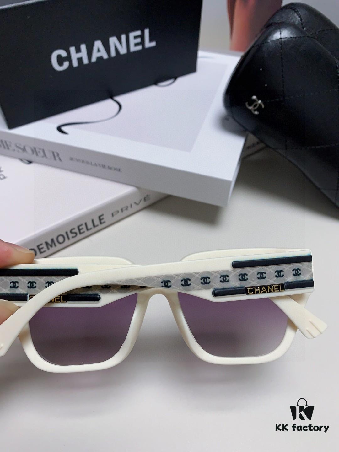 CHANEL 2025 Little Chanel Style HD Anti-Ultraviolet Sunglasses, Fashionable Women's Oversized Sunglasses, Celebrity-Inspired Korean Style Frame