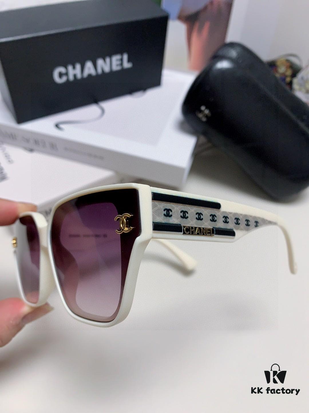 CHANEL 2025 Little Chanel Style HD Anti-Ultraviolet Sunglasses, Fashionable Women's Oversized Sunglasses, Celebrity-Inspired Korean Style Frame