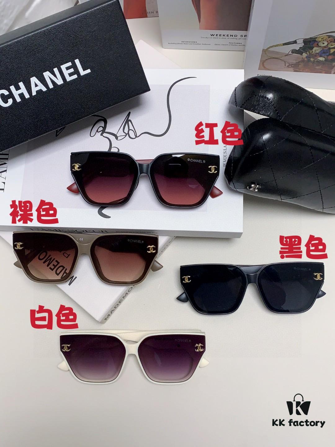 CHANEL 2025 Little Chanel Style HD Anti-Ultraviolet Sunglasses, Fashionable Women's Oversized Sunglasses, Celebrity-Inspired Korean Style Frame