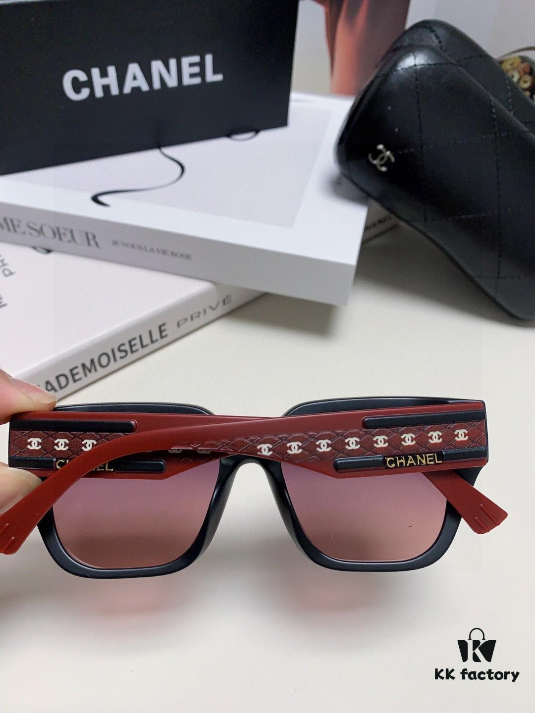 CHANEL 2025 Little Chanel Style High-Definition UV-Protective Sunglasses, Fashionable Women's Oversized Sunglasses, Celebrity-Inspired Korean Style