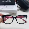 Chanel 2025 New Celebrity-Inspired Frame-Only Glasses for Women, Blue Light Blocking Square Frame Unisex Eyewear, Panda Color-Block Design Sunglasses