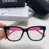 Chanel 2025 New Celebrity-Inspired Frame-Only Glasses for Women, Blue Light Blocking Square Frame Unisex Eyewear, Panda Color-Block Design Sunglasses