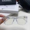 Chanel 2025 New Celebrity-Inspired Frame-Only Glasses for Women, Blue Light Blocking Square Frames, Unisex Panda Color-Block Eyewear, Suitable for Myopia, Non-Prescription Sunglasses