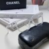 Chanel 2025 New Celebrity-Inspired Frame-Only Glasses for Women, Blue Light Blocking Square Frames, Unisex Panda Color-Block Eyewear, Suitable for Myopia, Non-Prescription Sunglasses