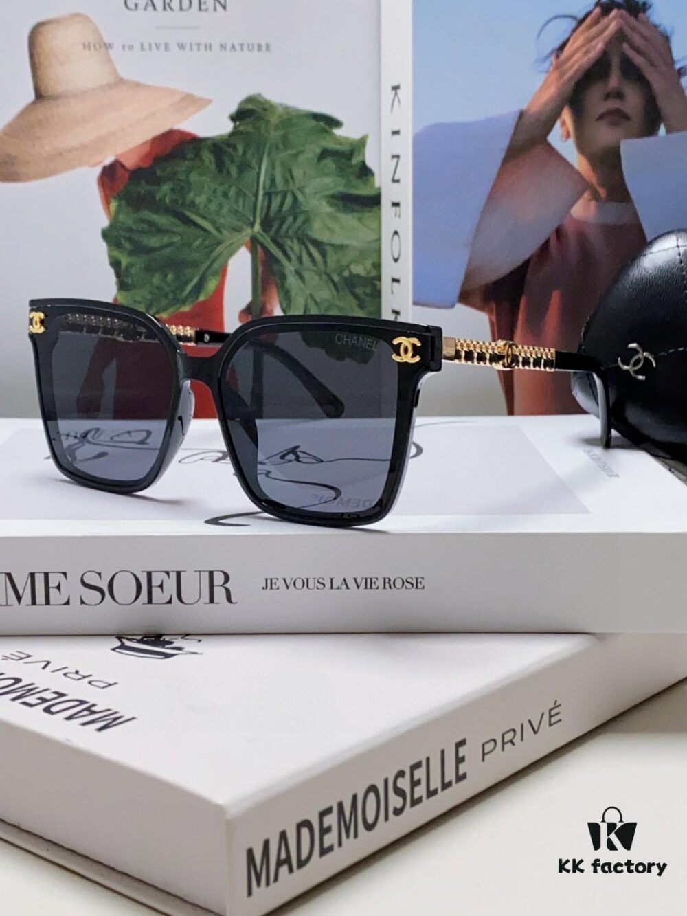 CHANEL 2025 New Arrival Trendy Fashion Square Frame Sunglasses for Women, Comfortable Wear, Influencer Favorite, High-Definition Thick Polarized UV Protection Shades
