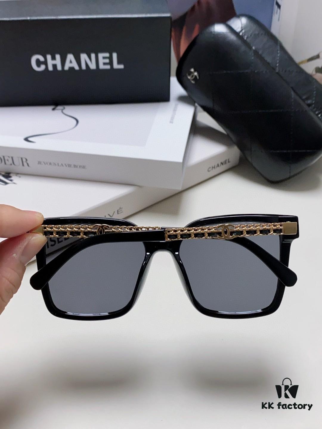 CHANEL 2025 New Arrival Trendy Fashion Square Frame Sunglasses for Women, Comfortable Wear, Influencer Favorite, High-Definition Thick Polarized UV Protection Shades
