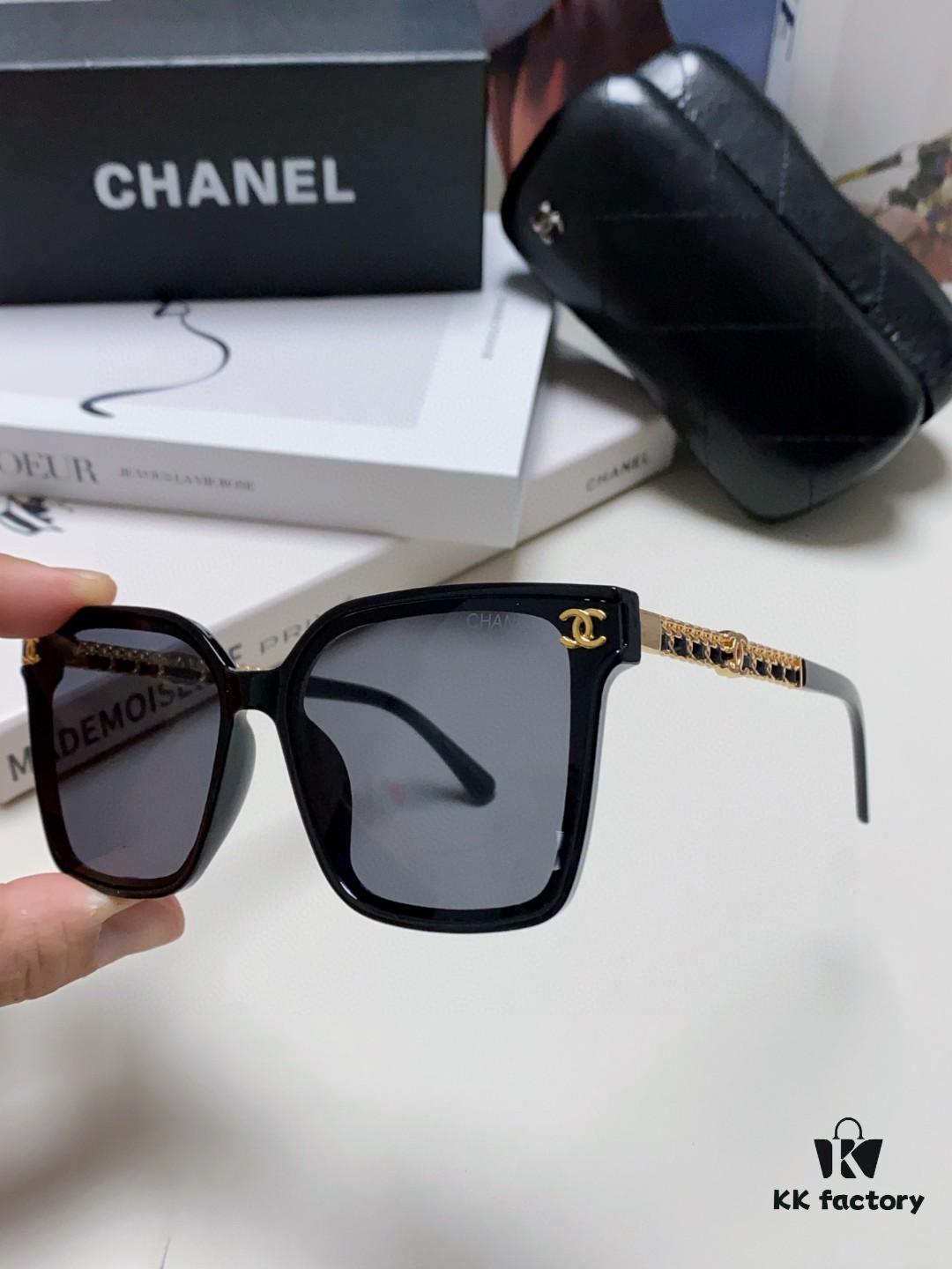 CHANEL 2025 New Arrival Trendy Fashion Square Frame Sunglasses for Women, Comfortable Wear, Influencer Favorite, High-Definition Thick Polarized UV Protection Shades