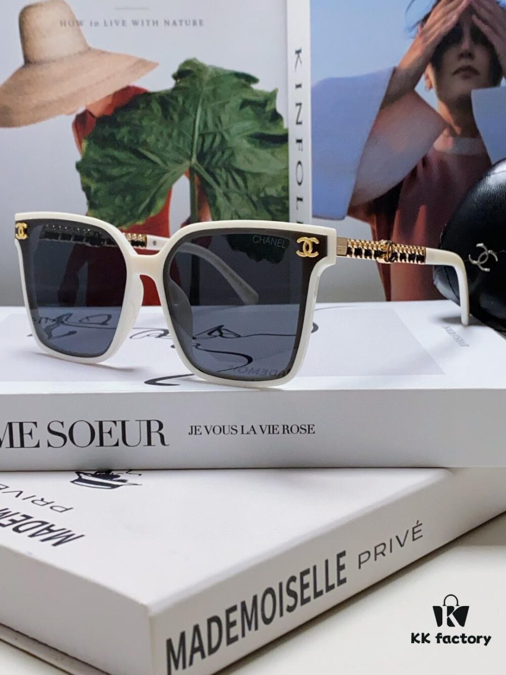 CHANEL 2025 New Arrival Trendy Fashion Square Frame Sunglasses Comfortable Fit Influencer Style Women's HD Thick Polarized Sunglasses