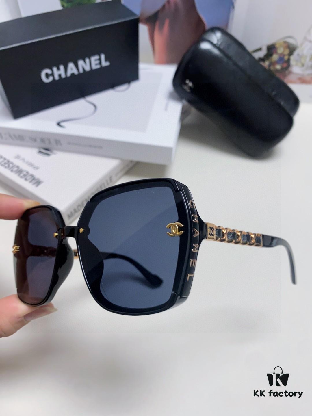 Chanel New Arrival Sunglasses from Europe and America, Popular Unisex Designer Shades with Leather Chain, Stylish Sunglasses for Travel and Driving