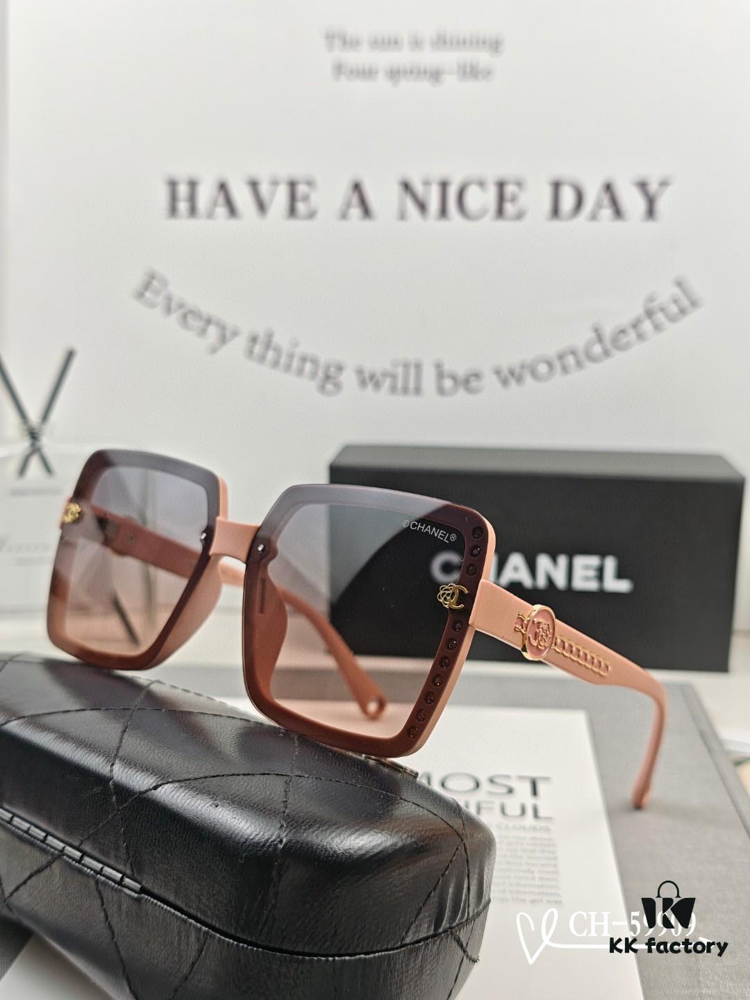 CHANEL France - New Style TR Lightweight Sunglasses with Polarized HD Lenses, Comfortable and Stylish for Travel and Daily Wear