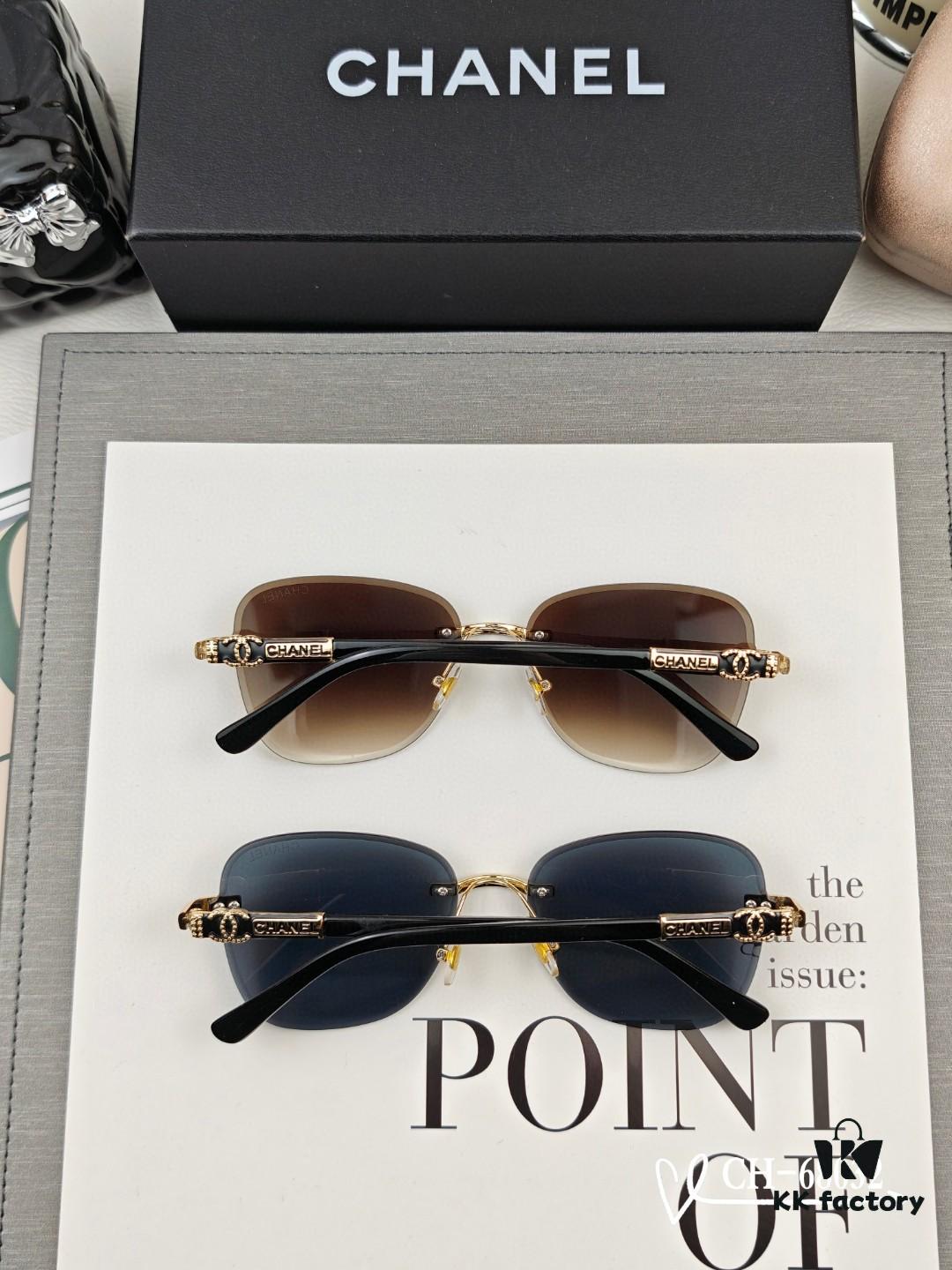 CHANEL France - POLARIZED HD Resin Lens Sunglasses with Lightweight TR Frame, Stylish Unisex Design for Travel and Daily Wear