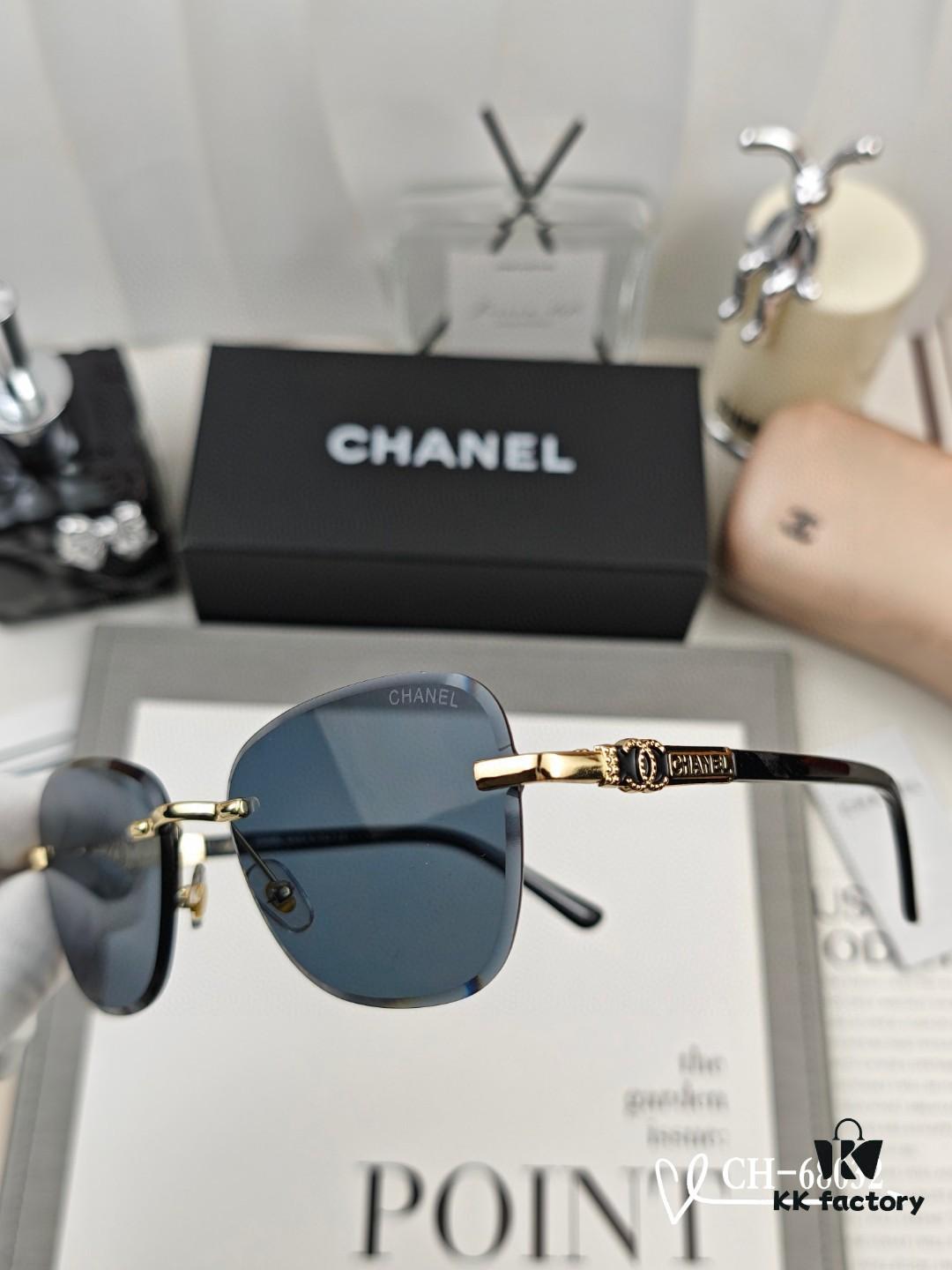 CHANEL France - POLARIZED HD Resin Lens Sunglasses with Lightweight TR Frame, Stylish Unisex Design for Travel and Daily Wear