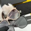 New CHANEL Square Sunglasses with Pearl Accents and Metallic Bridge
