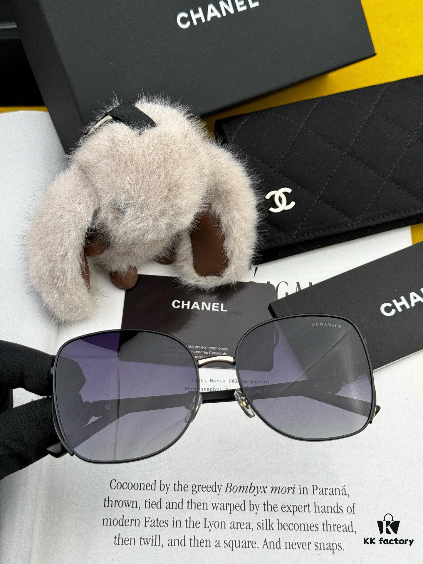 CHANEL 2025 New Camellia Trendy Best-Selling Fashion Round Frame High-Definition Polarized Sunglasses, Comfortable Wear, Influencer Popular Style