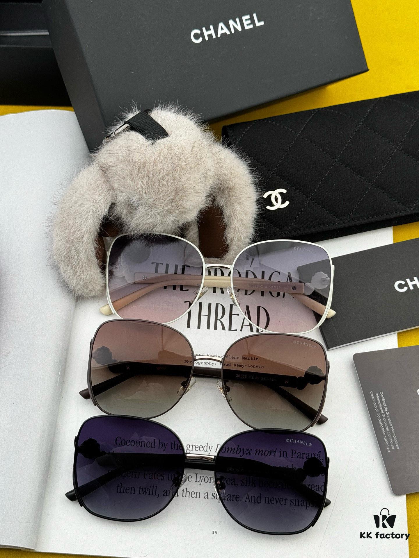 CHANEL 2025 New Camellia Trendy Best-Selling Fashion Round Frame High-Definition Polarized Sunglasses, Comfortable Wear, Influencer Popular Style