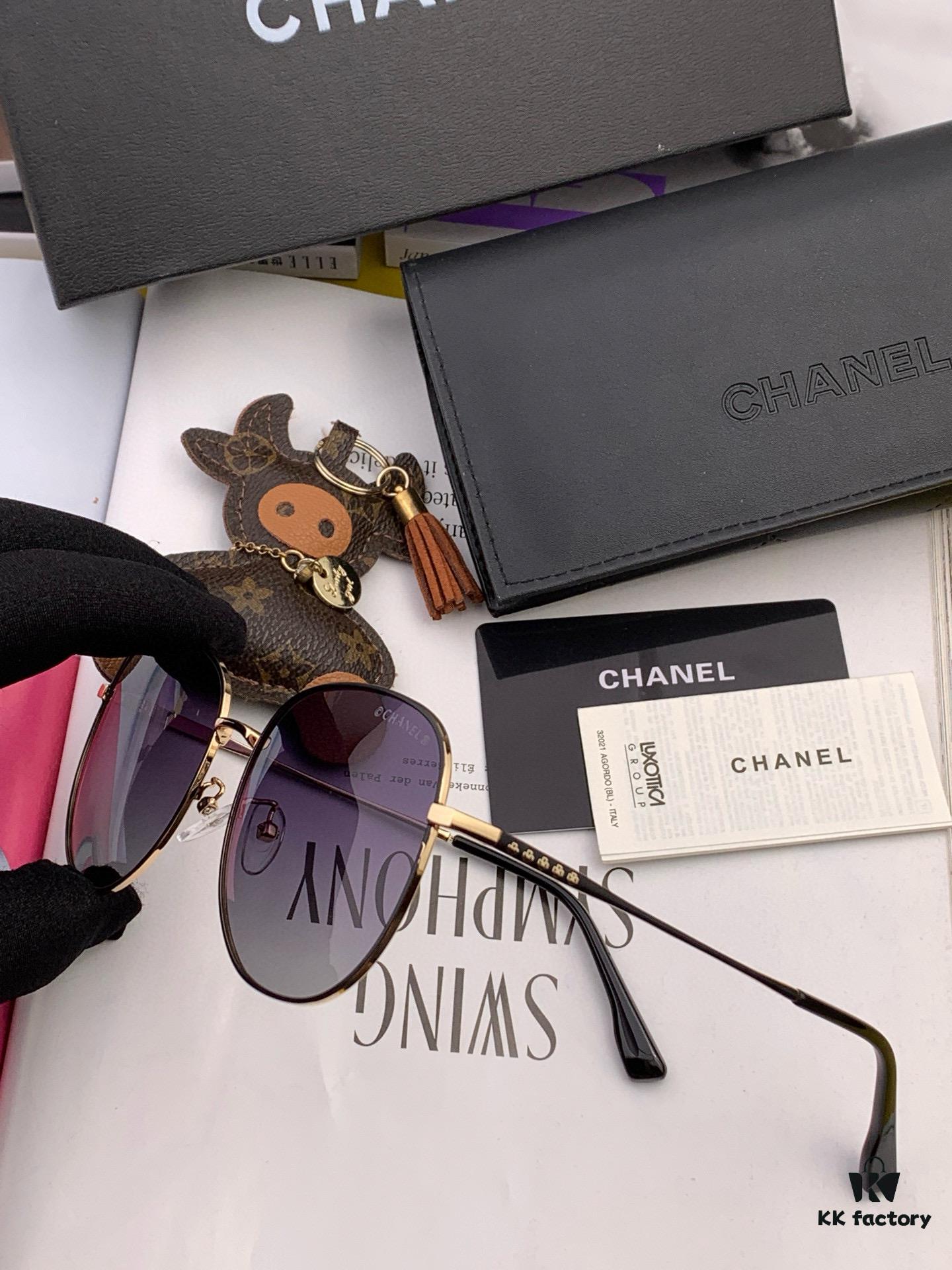 CHANEL Fashion Trendy Oversized Sunglasses Comfortable Wear Influencer Popular Style