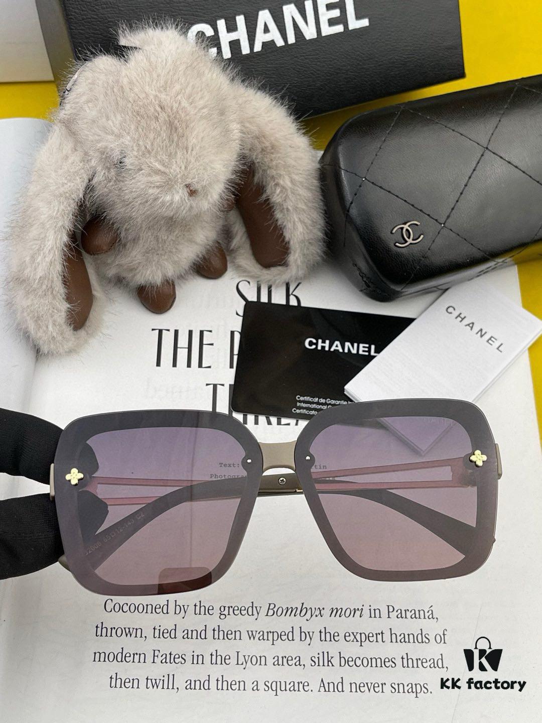 CHANEL 2025 New Arrival Camellia Fashion Best-Selling Round Frame HD Polarized Sunglasses, Comfortable Wear, Influencer Popular Style