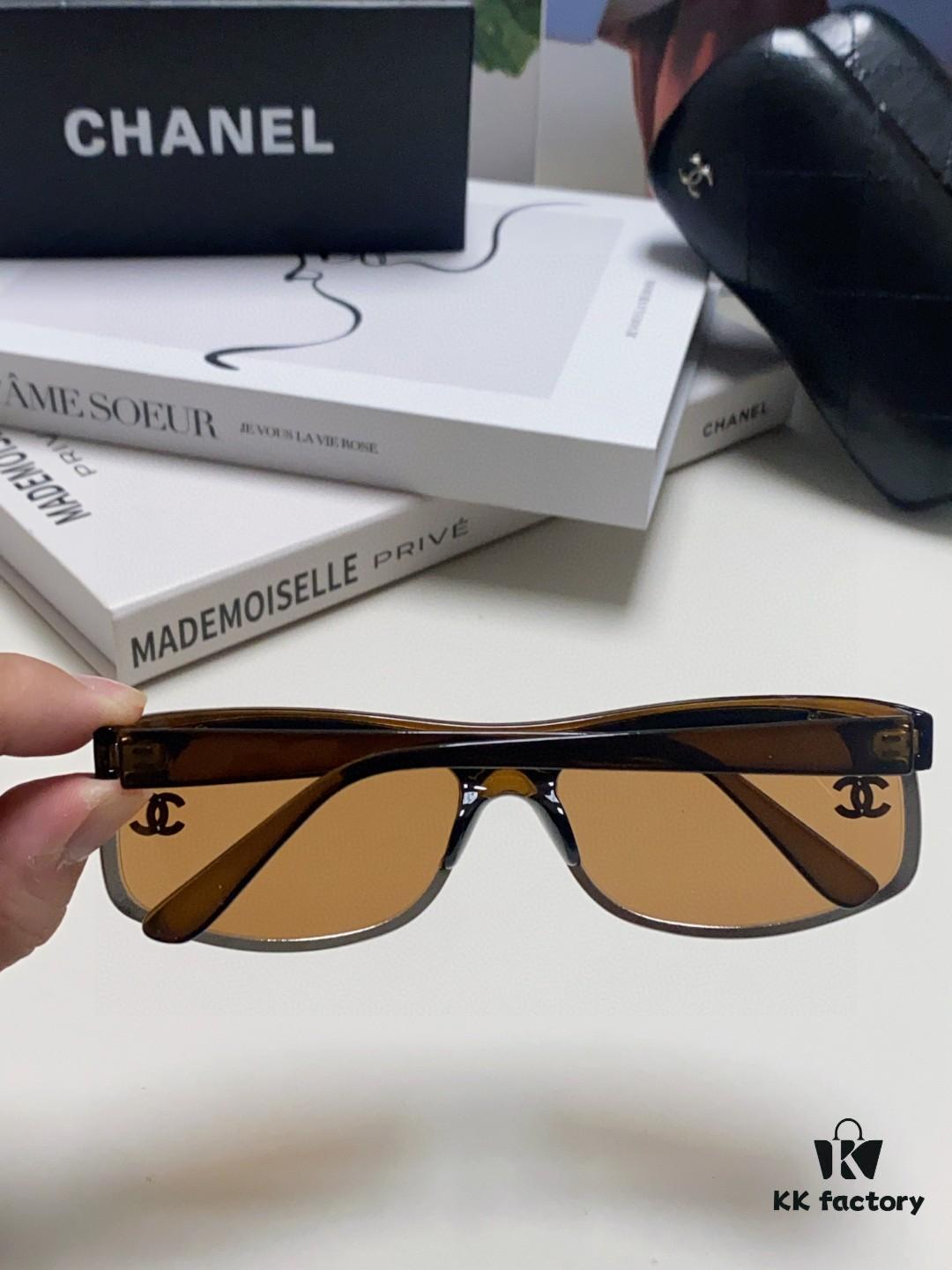 Chanel 2025 New Arrival Retro Silver Curved Frame Classic Chic Sunglasses for Women and Men, Outdoor Sports and Photography Fashion Eyewear