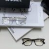 Chanel 2025 New Arrival Black Frame Glasses, Same Style as Zhao Lusi, Women's Minimalist Chic Optical Frames with Chain Detail, Blue Light Blocking, Prescription Ready, Oversized for a Flattering Look
