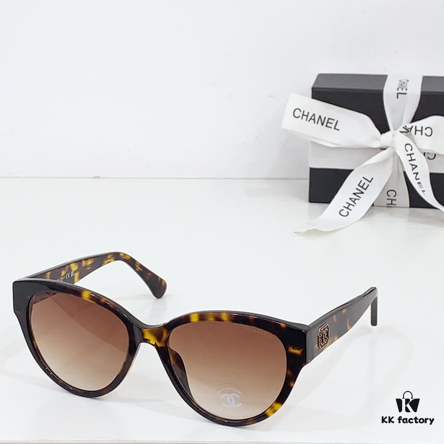 CHANEL Heart-Shaped Sunglasses Style CH5477, Size 56-18-140