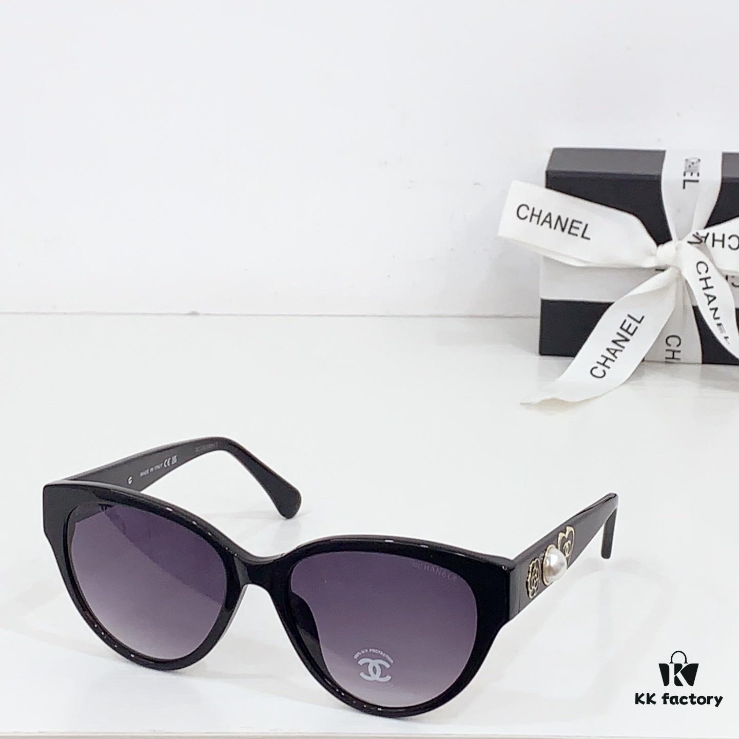 CHANEL Heart-Shaped Sunglasses Style CH5477, Size 56-18-140
