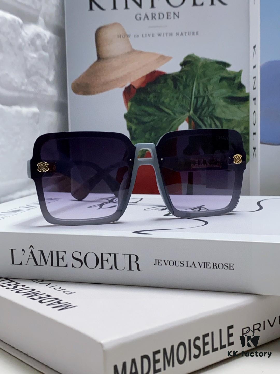 Chanel 2025 New Camellia Collection Classic Polarized Sunglasses UV Protection Fashion Sunglasses for Women Driving Glasses Korean Style Trendy Shades