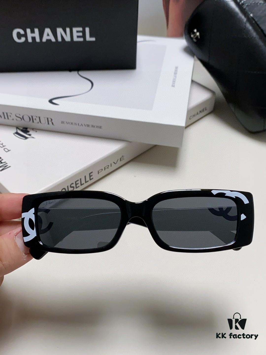 Chanel 2025 Summer New Arrival Recommended on Xiaohongshu, Large Double C Logo Sunglasses