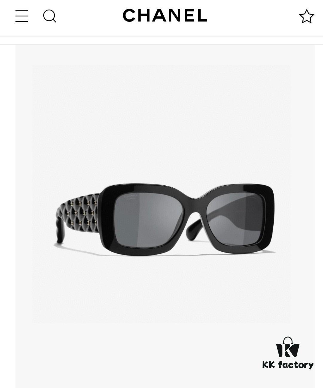 CHANEL New Classic Black and White Sunglasses