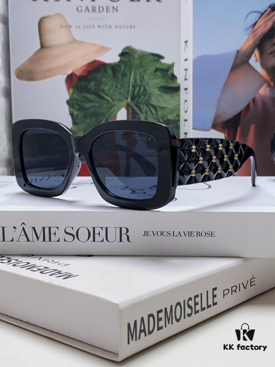 CHANEL New Classic Black and White Sunglasses