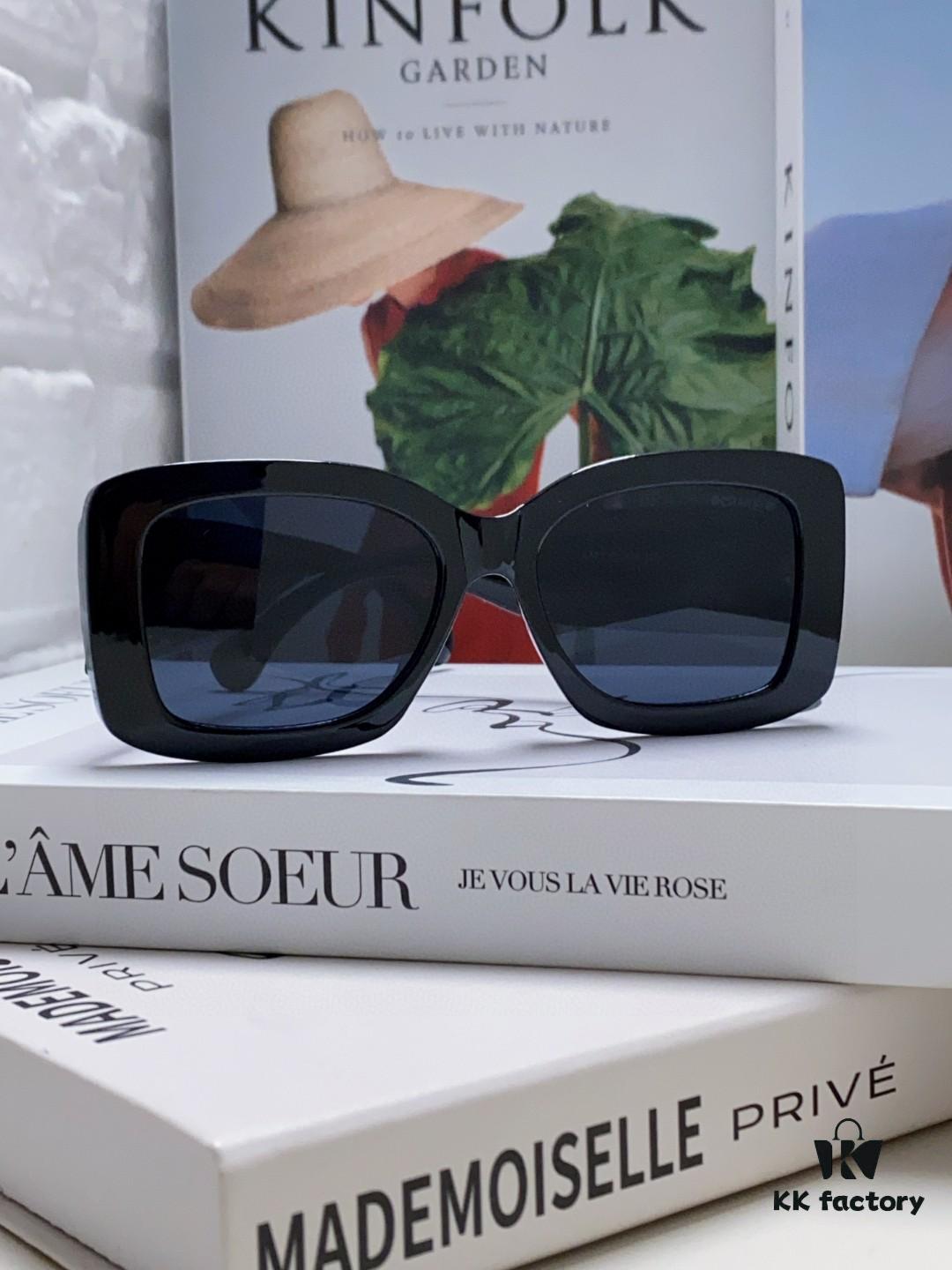 CHANEL New Classic Black and White Sunglasses