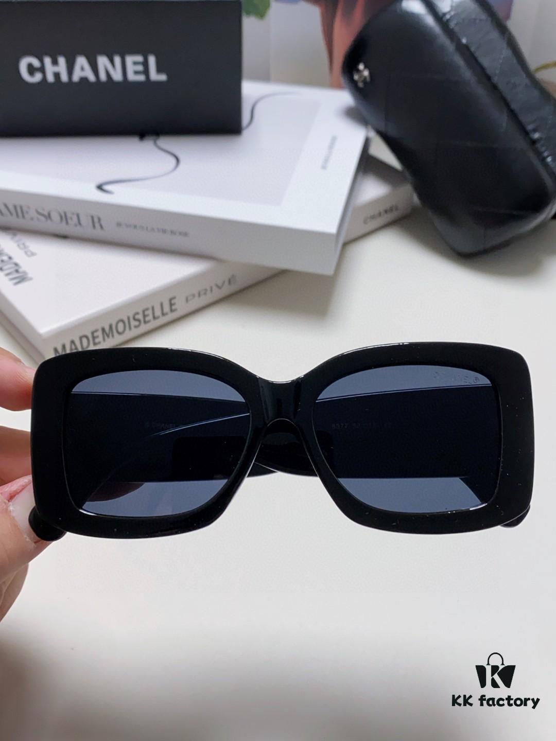 CHANEL New Classic Black and White Sunglasses